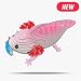 EUGY 3D Cardboard Model Kit, Pink Axolotl, Educational DIY Craft Project for Ages 6+, Award-Winning Design