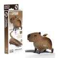 EUGY Capybara 3D Card Model Kit – Eco-Friendly Craft Kit for Kids & Adults, Collectable Animal Figure, Easy to Build, Educational STEM Gift