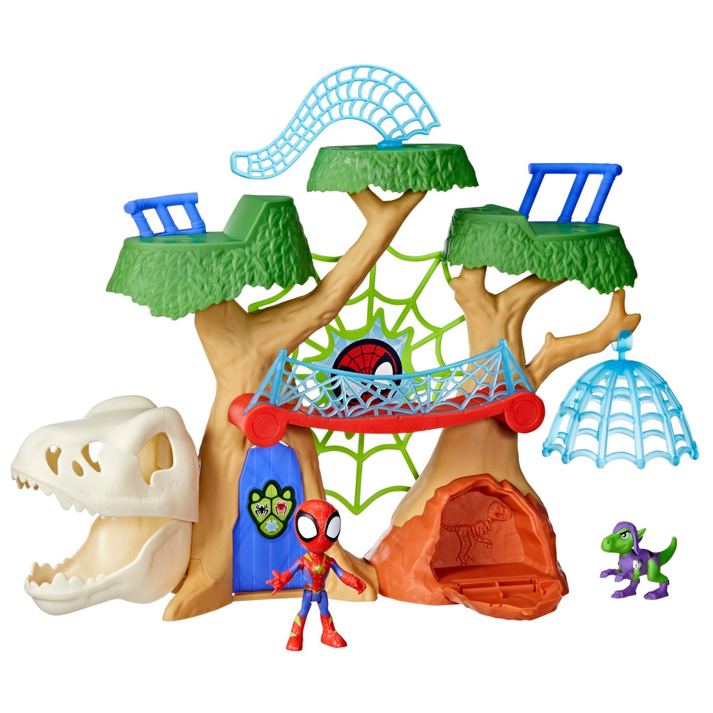 SPIDEY AND HIS AMAZING FRIENDS Marvel Dino-Webs Treehouse Super Hero Playset