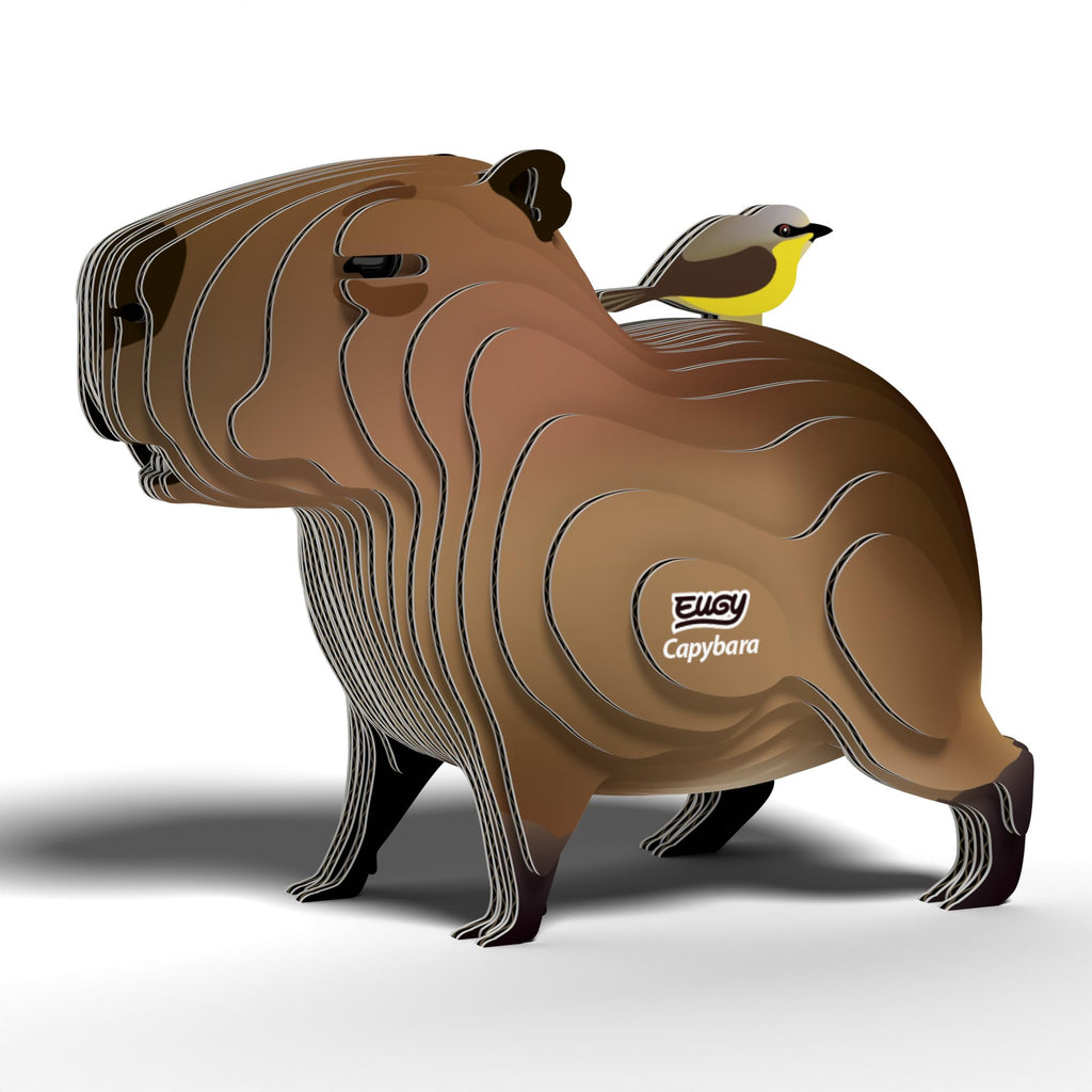 EUGY Capybara 3D Card Model Kit – Eco-Friendly Craft Kit for Kids & Adults, Collectable Animal Figure, Easy to Build, Educational STEM Gift