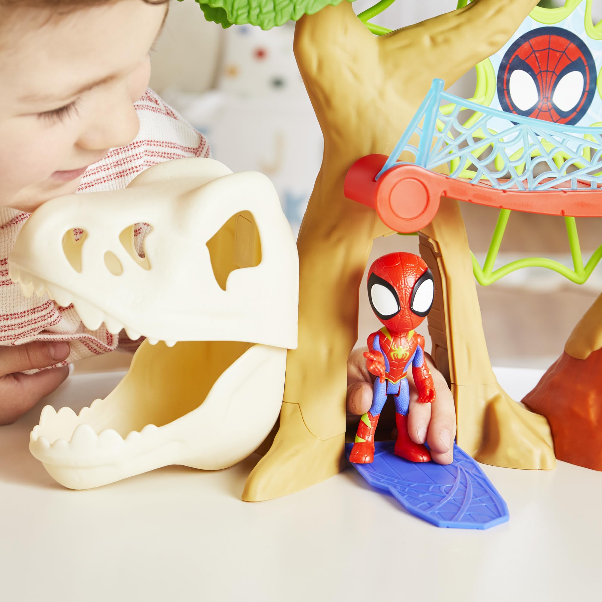 SPIDEY AND HIS AMAZING FRIENDS Marvel Dino-Webs Treehouse Super Hero Playset
