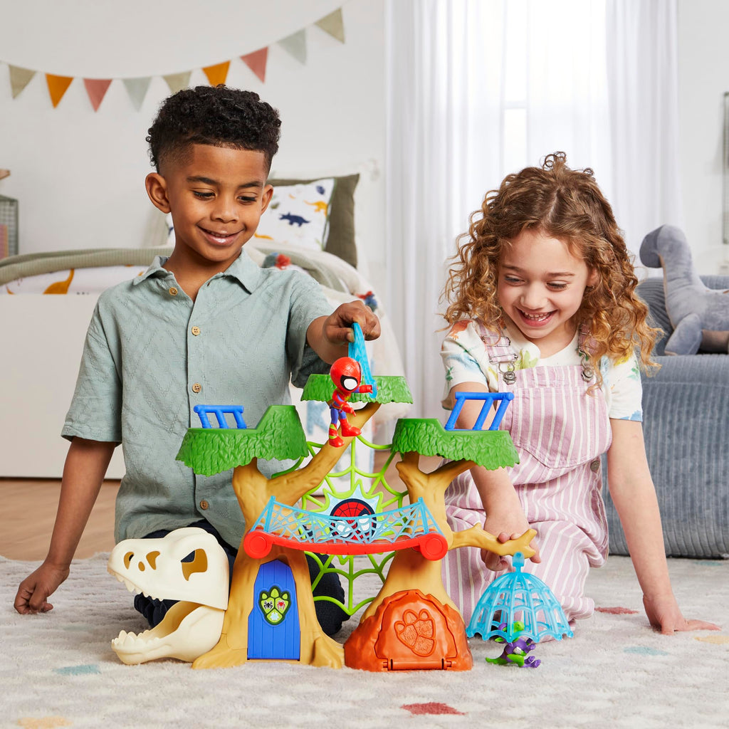 SPIDEY AND HIS AMAZING FRIENDS Marvel Dino-Webs Treehouse Super Hero Playset