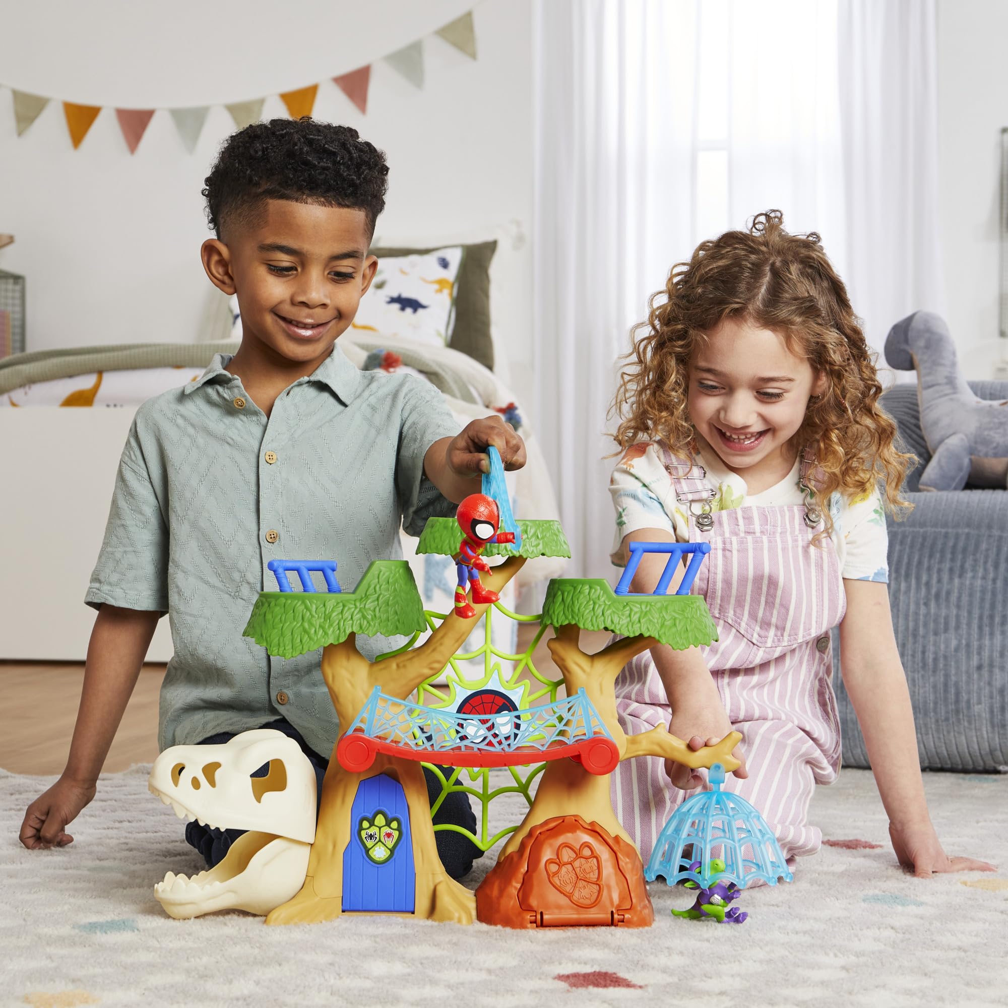 SPIDEY AND HIS AMAZING FRIENDS Marvel Dino-Webs Treehouse Super Hero Playset