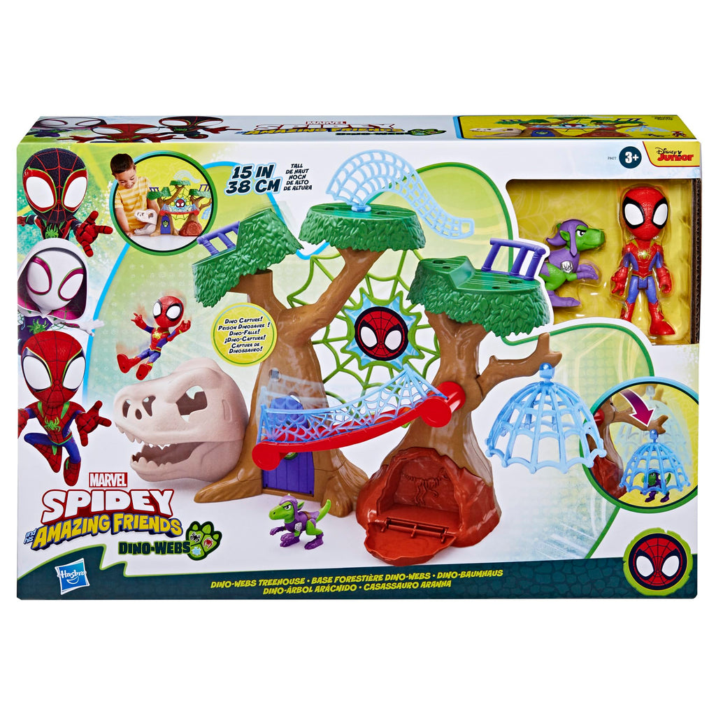 SPIDEY AND HIS AMAZING FRIENDS Marvel Dino-Webs Treehouse Super Hero Playset