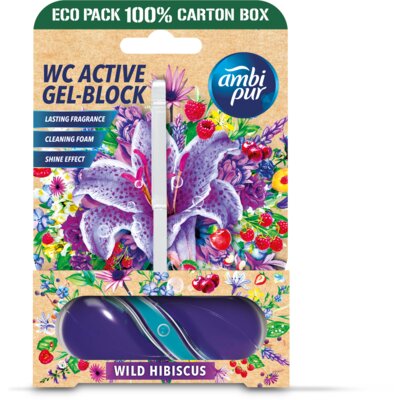 Ambi Pur WC Active Gel-Block 2pk - Wild Hibiscus