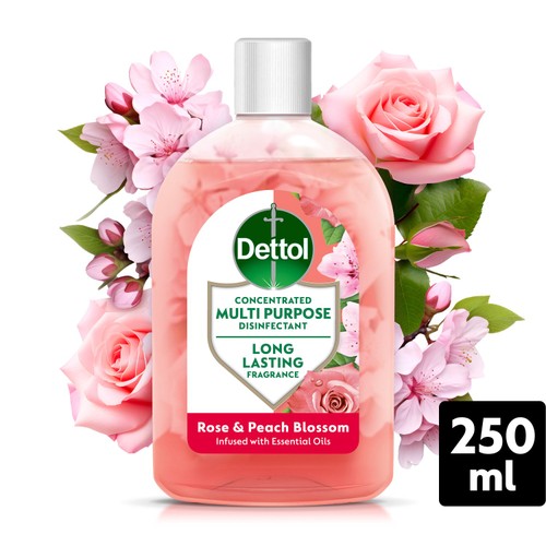 Dettol Concentrated Multi-Purpose Disinfectant 250ml - Rose & Peach Blossom