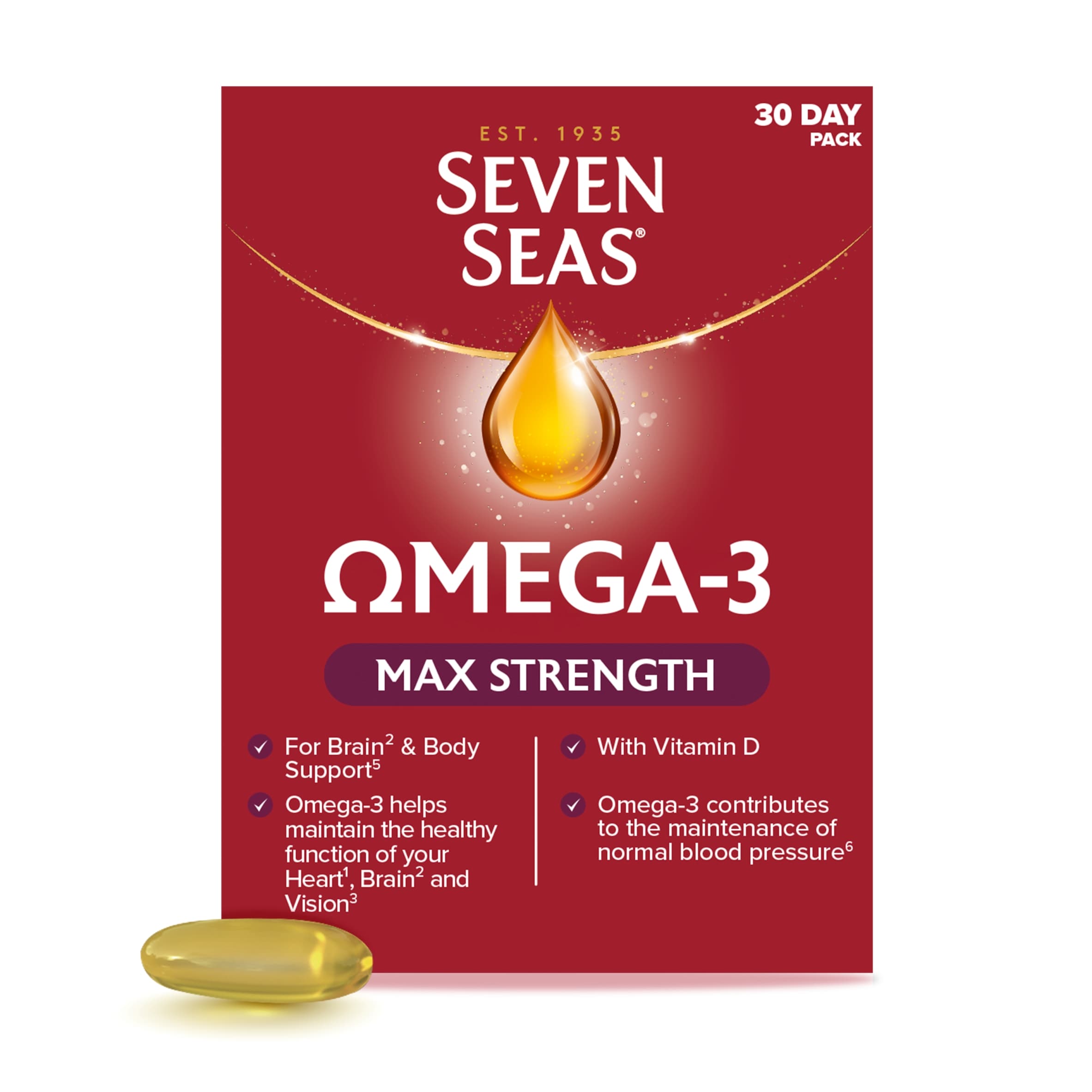 Seven Seas Omega-3 & Multivitamins Woman 50+ Supplements 30-Day Pack